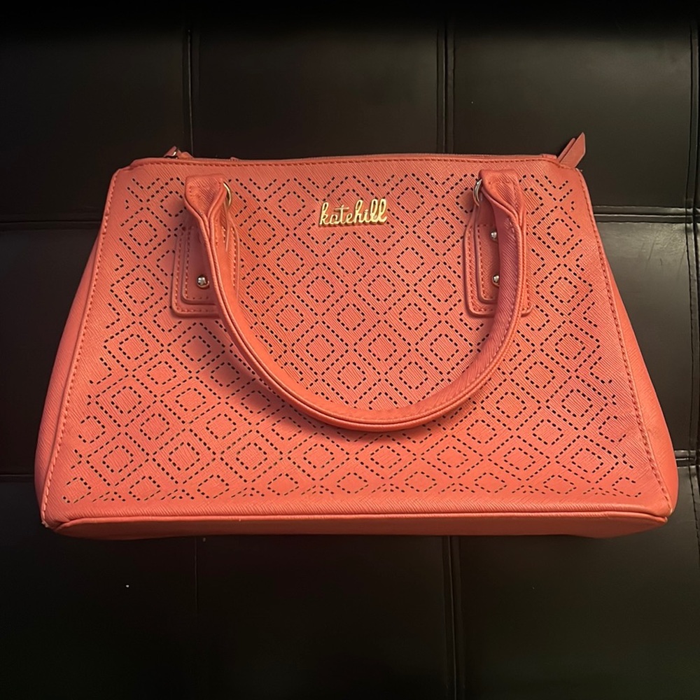 Kate hill large pink peach crossbody large size bag for office and casual use